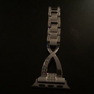 Apple Watch silver rhinestone strap